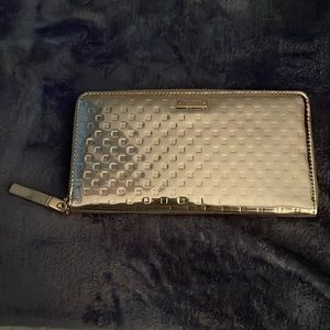 Kate Spade gold metallic wallet